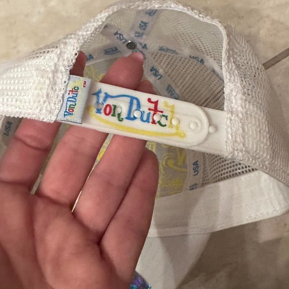 Von Dutch polka dot white hat. Never wore - Picture 3 of 4